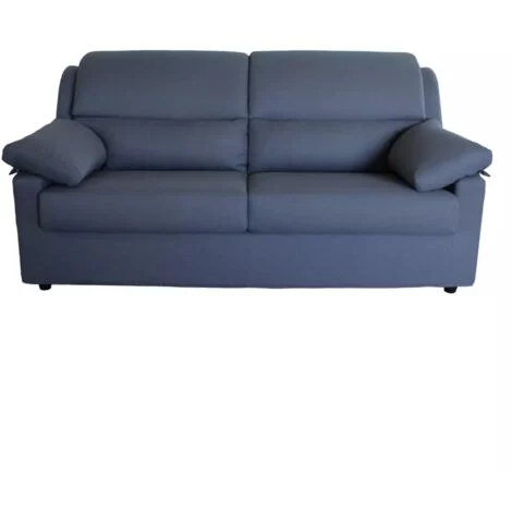 divano 3 posti bellahome "firenze" avio tessuto sfoderabile e antimacchia, 190x95x93 cm