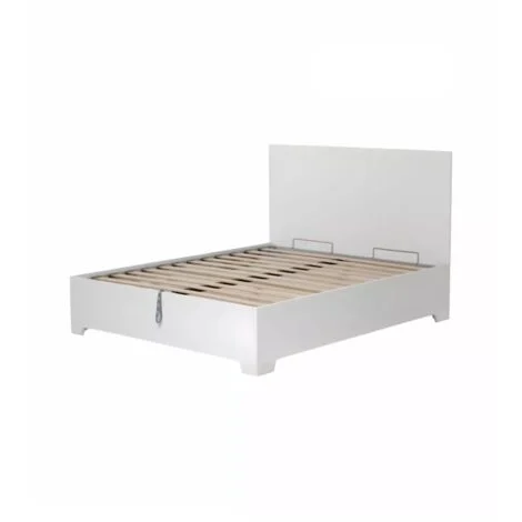 letto matrimoniale contenitore con piedini "hi box" bianco 160x190 cm