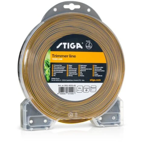 Stiga Tigre cordino per tagliabordi, lunghezza 87 m de, diametro 2,4 mm de, materiale laminato de rotondo, hilode nylon