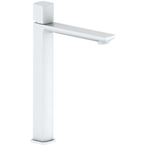Miscelatore lavabo alto in ottone color bianco con portata limitata - serie Marte