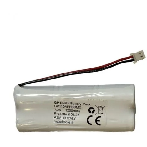GP Pacco batteria Ni-Mh 7,2V 1200mA ricaricabile per Getronic GT 2200 Casa Alarm
