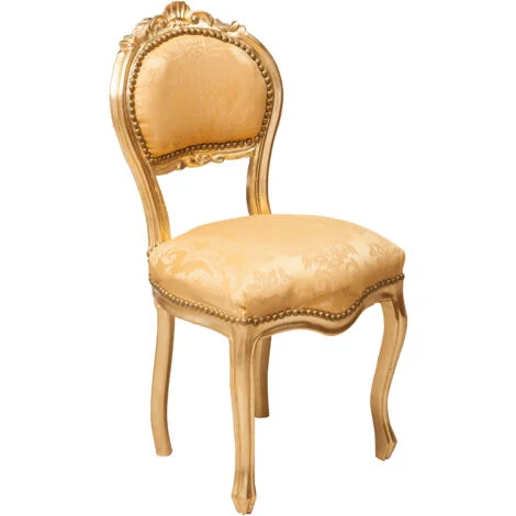 Sedie luigi XVI 90x42x45 cm Poltrona imbottita Sedia stile francese anticata oro Poltroncina camera da letto Sedie stile barocco