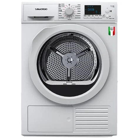 Sangiorgio sdr8p dryer asciugatrice a pompa di calore 8 kg, classe energetica a++, 15 programmi