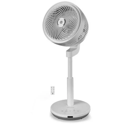 Macom Ventilatore Tornado Tower Ventilatore piantana con doppia oscillazione con Telecomando Bianco