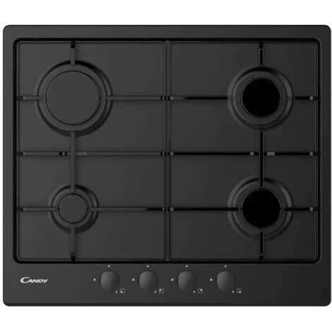 Candy Piano Cottura Gas 4 Fornelli da Incasso 60 cm Nero CHW6BRBB