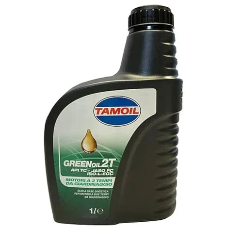 Olio miscela per motori 2 tempi a base sintetica Tamoil Green Oil 2T per attrezzi da giardino