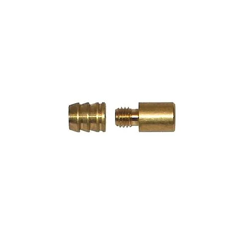 reggipiani con bussola in ottone - ø 7 mm. - ottone nichelato - 8 pz.