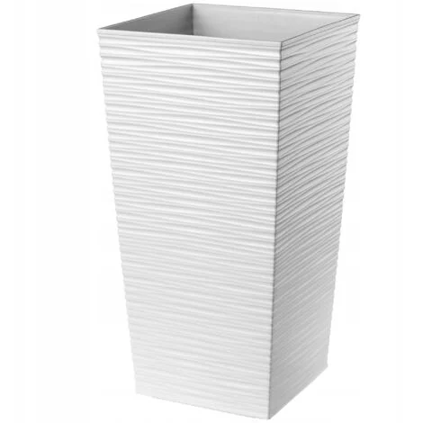 KADAX Vaso da Fiori Alto, Grande Fioriera in plastica per la Decorazione Moderna ed Elegante di Interni ed Esterni, Vaso da Fiori (68 cm, Bianco)