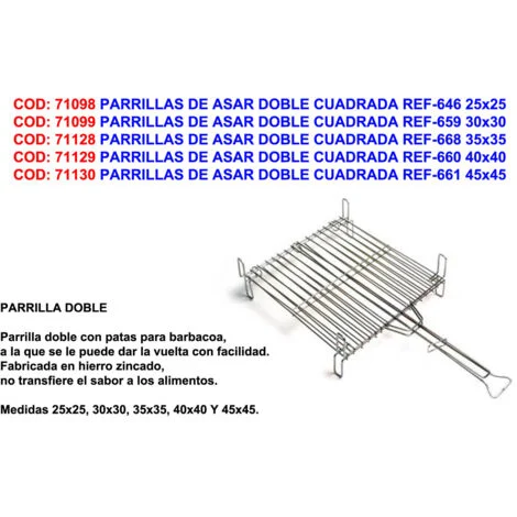Griglie quadrate doppie 45x45 RIF-661