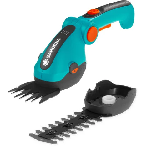 GARDENA Set forbici per erba a batteria + lama rifilasiepi ComfortCut Li (9888-20)