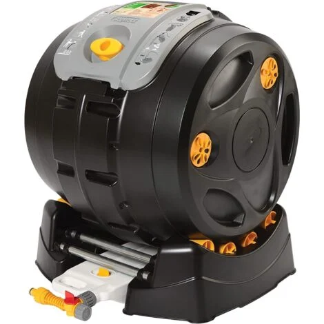 compostiera da esterno g.f "easy mix composter" 2 in 1 in plastica riciclata, 60x50x65 cm