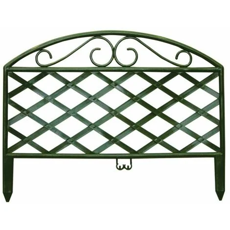 Recinzione Giardino Aiula Modulare in Plastica Ornamento Bordo 5 Pz Verdemax