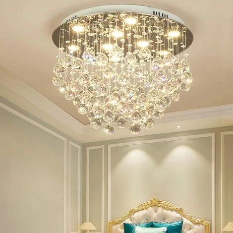 Lampada da soffitto Rotondo LED Lampada A Sospensione Gocce di Pioggia K9 Moderno Lampadario di Cristallo Soggiorno Illuminazione a Soffitto Lampada di Cristallo Soffitti Lampada