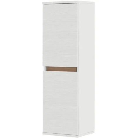 Pensile bagno sospeso 112 cm bianco e rovere con ante soft-close Kleo