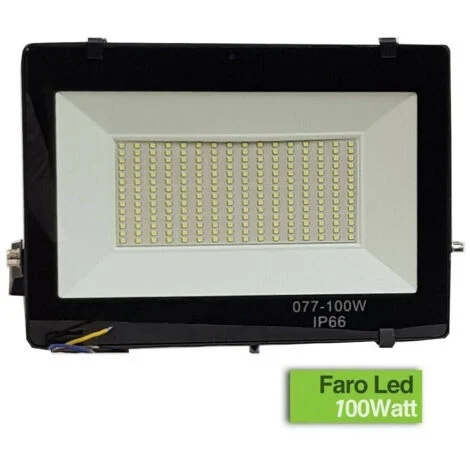 TrAdE Shop Traesio - Faro Per Esterno A Led 100w Alta Luminosita' Con 224 Led Luce Bianca Smd Ip66 -