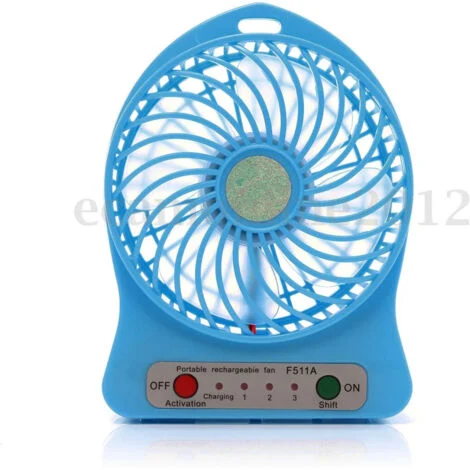 TRADE SHOP - Mini Ventilatore Portatile Usb O Batterie Ventole Ufficio Casa Auto -