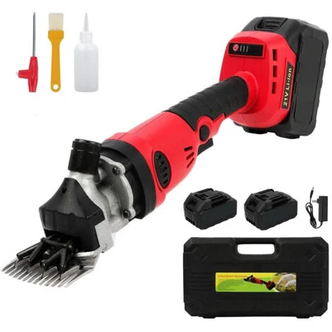 TrAdE Shop Traesio - Tosapecore Tosatrice Ricaricabile Tosa Pecore Ovini Doppia Batteria 21v 07007 -