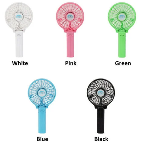 TRADE SHOP - Mini Ventilatore Elettrico Ricaricabile Con Micro Usb Reclinabile 180° Gradi -