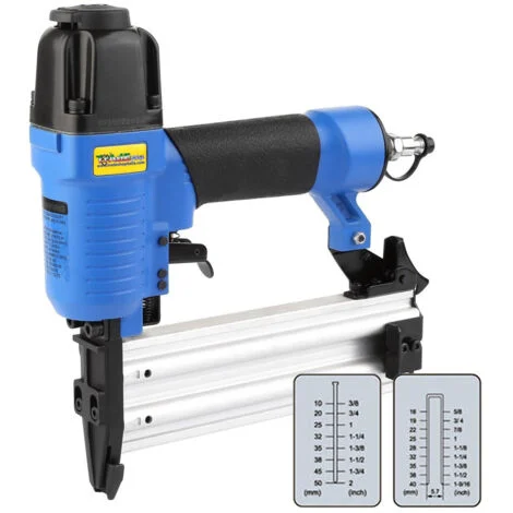 TrAdE Shop Traesio - Chiodatrice Spillatrice Aria 2 Funzioni Sparachiodi Pistola Per Chiodi 10 50 Mm -