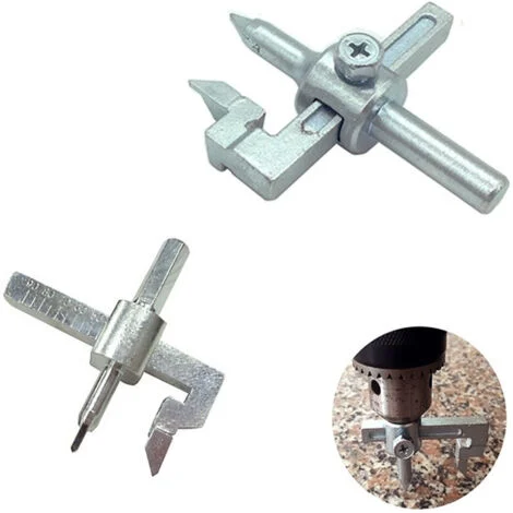 TrAdE Shop Traesio - Taglia Piastrelle Tondo Regolabile Punta Trapano Rotondo Incisore Casa Bricolage -