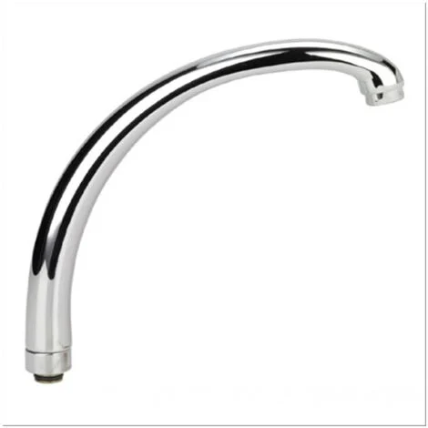 TrAdE Shop Traesio - Canna Di Ricambio Miscelatore Rubinetto Cucina Lavello Canna Alta Cromato 15cm -