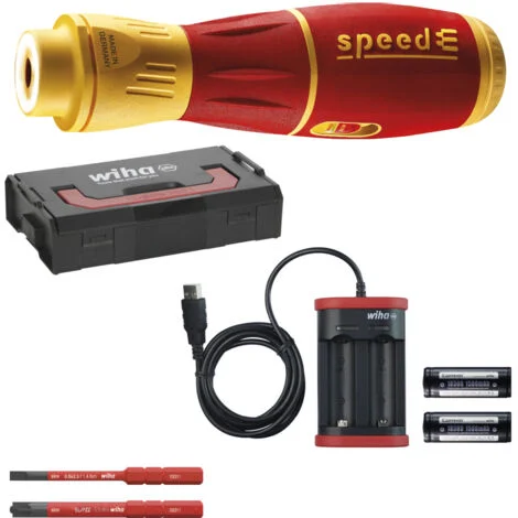 Wiha Giravite elettrico speedE® II 7 pz. in L-Boxx Mini con slimBit, batterie e caricabatterie USB(44318)