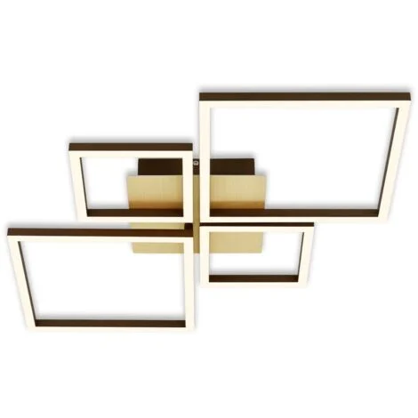 Applique Moderna Frame Metallo Oro Spazzolato Led Integrato 44W 3000K