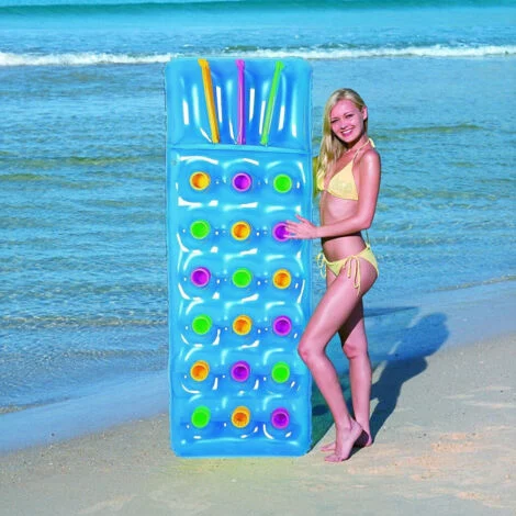 TrAdE Shop Traesio - Materassino Materasso Gonfiabile Singolo Da Mare Piscina Sdraio 188x71cm -