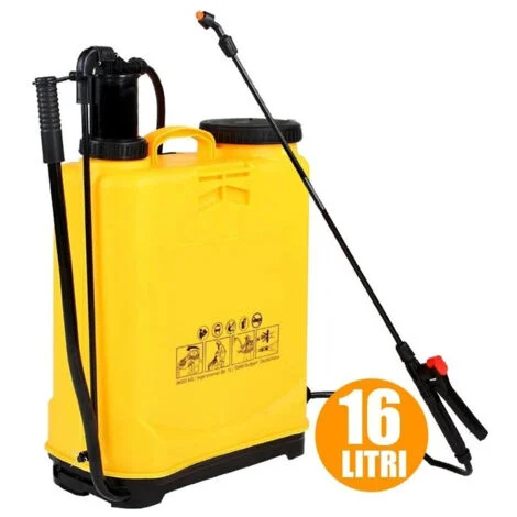 TrAdE Shop Traesio - Nebulizzatore Spruzzatore Zaino A Spalla Da 16 Lt Irroratrice Manuale A Pompa -