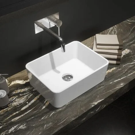 Lavabo da Appoggio Rettangolare 40x30x13 cm Bianco