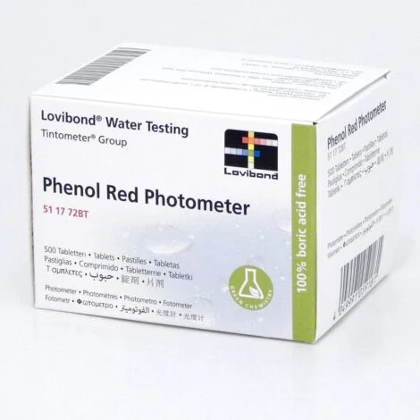 500 Pastiglie Reagenti PH RED PHENOL Lovibond per Misurazione del PH per Fotometro Elettronico Scuba / MD / PM600 / Multidirect