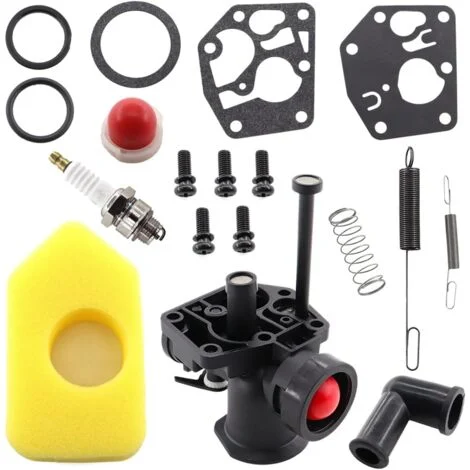 Kit carburatore per Briggs & Stratton 499809 498809A 494406 Tosaerba e filtro aria 698369 Molla regolatore 691859 692211 Membrana 795083 495770