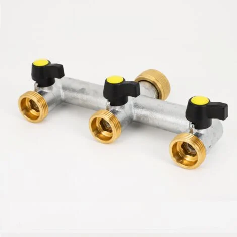 Set di 3 divisori per tubo da giardino, connettori per tubo dell'acqua, distributore di rubinetti per valvole individuali per esterni per irrigazione da giardino, lavaggio auto
