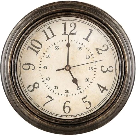 Orologio da parete vintage, orologi da parete che tengono l'ora esatta, orologio da parete silenzioso per camera da letto, orologio da parete a batteria facile da leggere, orologio da parete da 30 cm