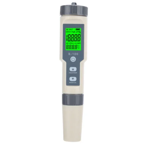 Penna per test di temperatura e salinità EC TDS 4 in 1 Tester digitale della qualità dell'acqua per acquari di acqua di mare (batteria non inclusa)