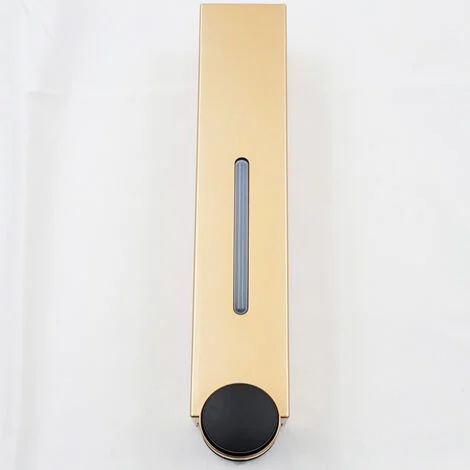 Distributore di sapone per shampoo da parete per bagno e cucina - 1 pz - 6028 Oro Nero Pulsante per tazza singola