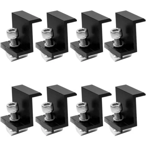 Parti fotovoltaiche da 30 mm, pannello di crimpatura lato nero, parti di supporto per pannelli solari, accessori per il montaggio fotovoltaico
