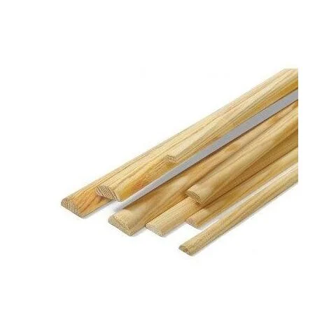BASTONE GREZZO MEZZO TONDO PINO 6X15X2100MM