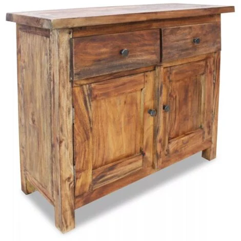 Credenza buffet consolle mobile contenitore in legno massello di recupero 75 cm 4402019