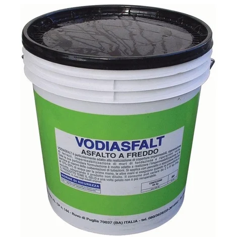 Asfalto Freddo Vodiasfalt 5Kg impermeabilizzante e Protettivo in edilizia