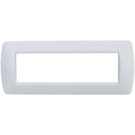 ETTROIT placca 7 posti Bianco Satinato Compatibile Con Bticino Living Light 7p LN85701