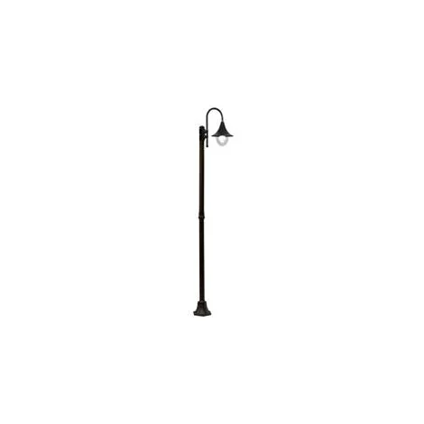 Lampione Su Palo Modello Parigi - 100w IP44 cm.230h. colore nero