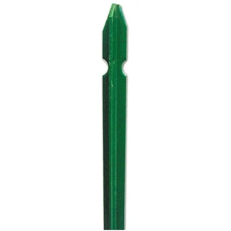 Paletto per Recinzioni a T altezza 250 cm in Acciaio Plasticato Verde