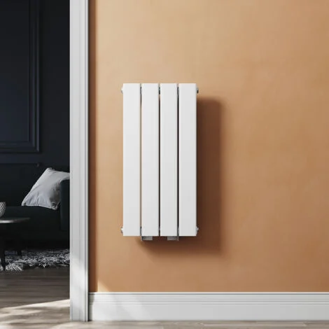 SONNI Radiatore verticale piccolo, Radiatore Bianco 600x311 mm, 222 W per bagno