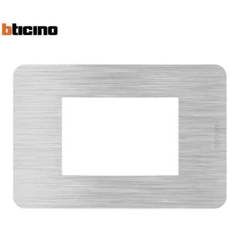 Placca Bticino MatixGO Aluminium 3M JA4803EA