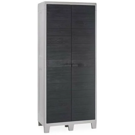 TOOMAX Armadio in resina woody's, tuttopiani 78x44xh.182 cm, grigio