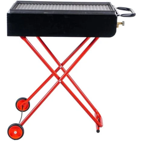 barbecue a gas pieghevole arnold con ruote 73x43x74 cm