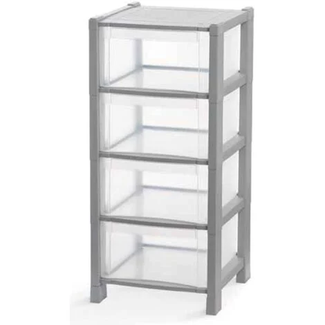 Cassettiera tower q4 grigio - cuki
