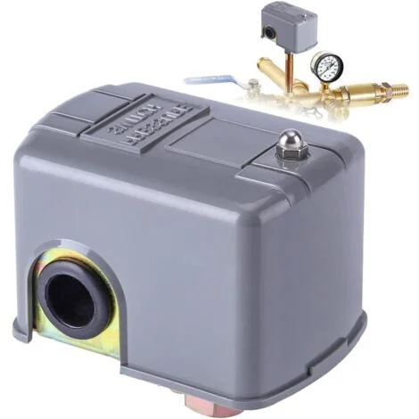 Interruttore di pressione della pompa Ej.Life 40-60 PSI Interruttore di controllo della pressione della pompa dell'acqua con molla regolabile Doppio 110 V-230 V Pompa dell'acqua da giardino a iniezion