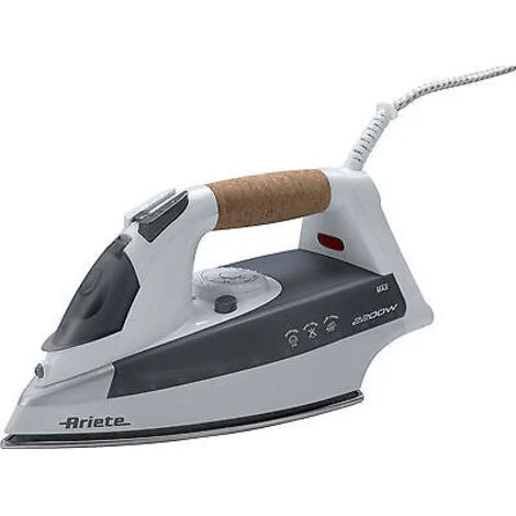 Ariete 6232 Ferro da Stiro Vapore 2200w 300ml Piastra Inox Grigio
